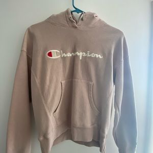 Champion Reverse Weave Pink Beige Hoodie